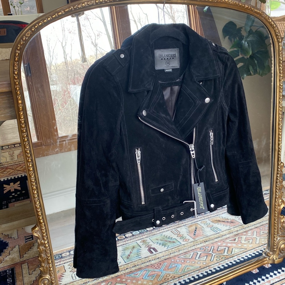 BLANKNYC Suede Moto Jacket - Black